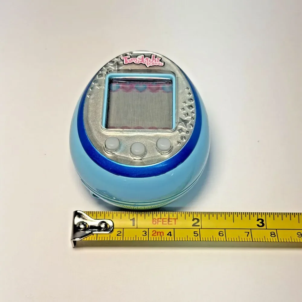 Tamagotchi Bandai Friends Silver Blue Gem Stars English Virtual Pet Tested 2014